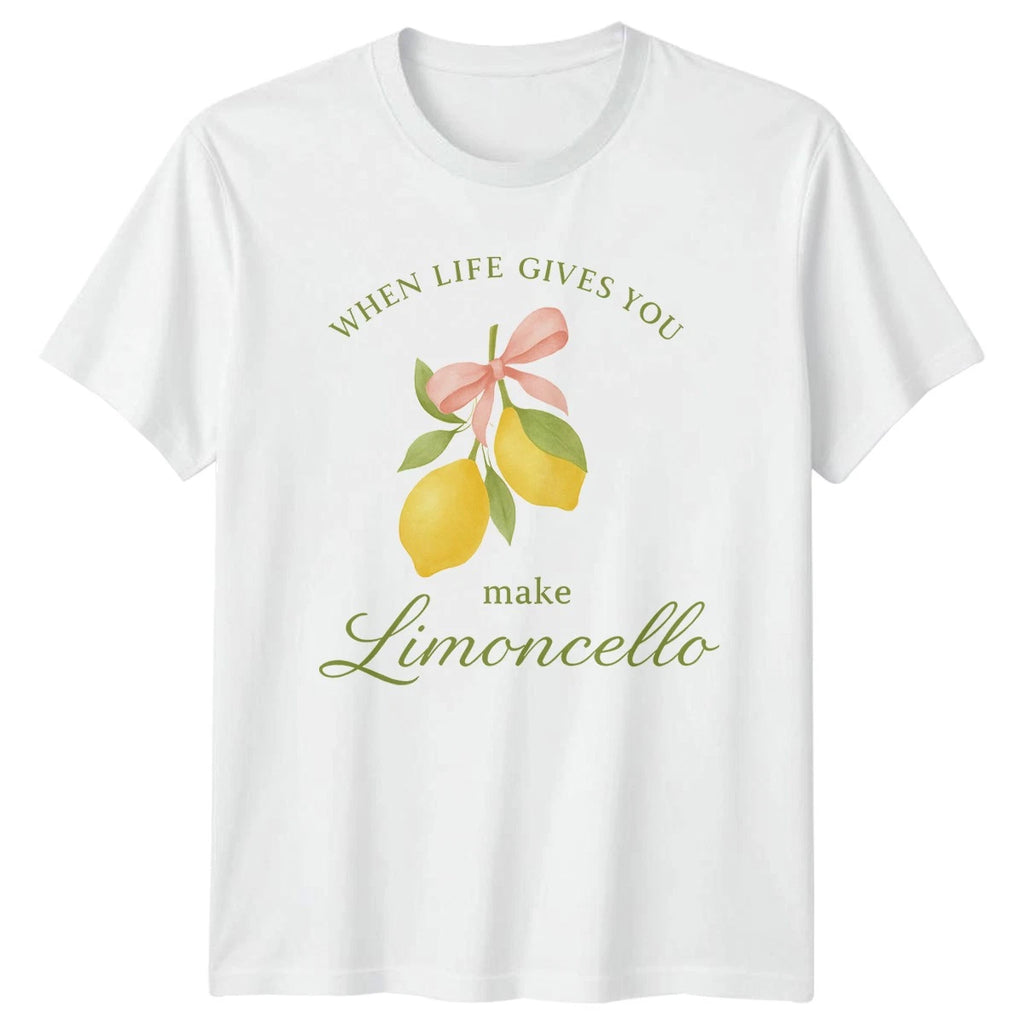 When Life Gives You Make Limoncello Womens T-Shirt Italian Drink Alcohol