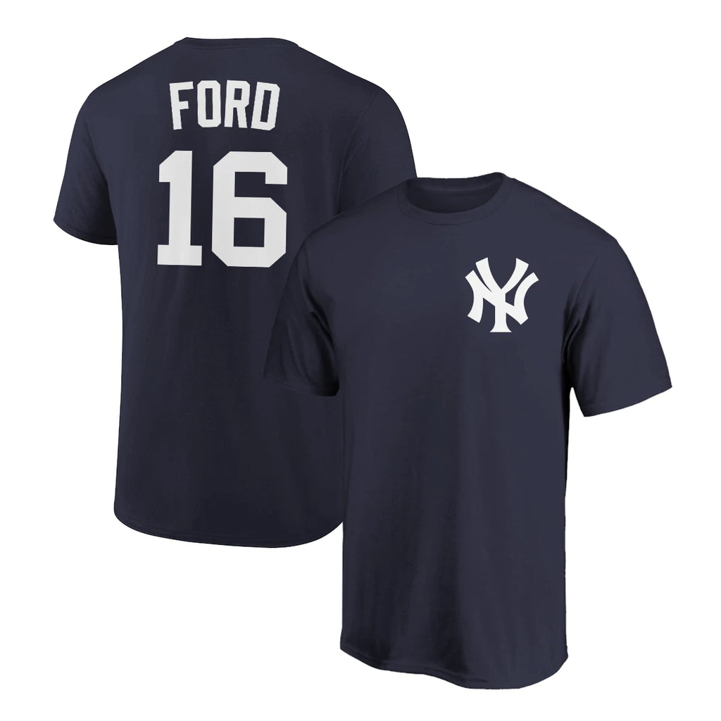 Whitey Ford T-Shirt New York Yankees Player Name and Number Soft Jersey Tee