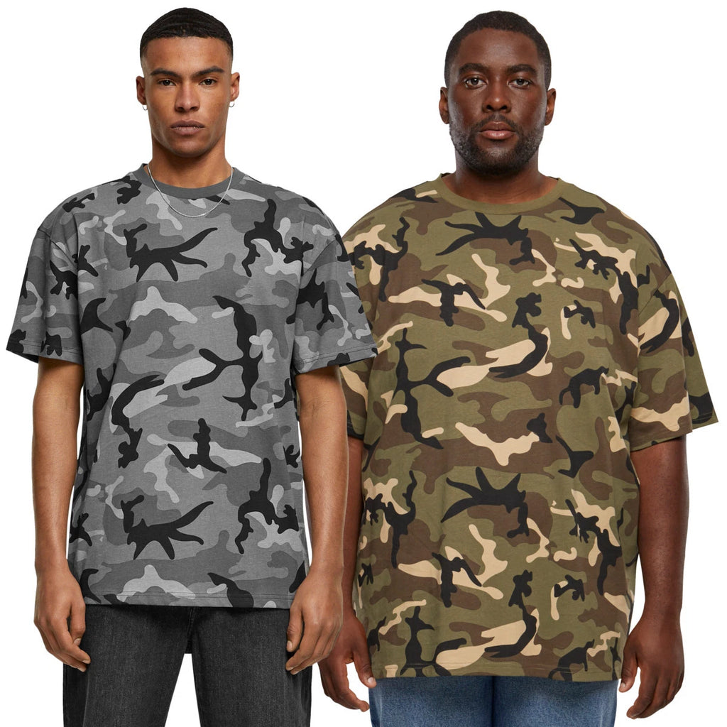 Urban Classics Heavy Oversized Camo Tee Men's Camouflage Cotton T-Shirt New