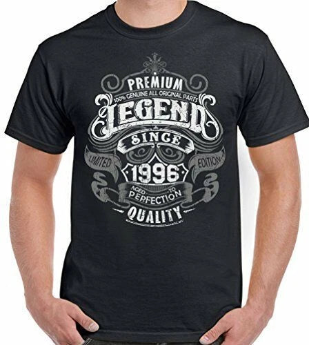 30th Birthday T-Shirt 1996 Mens Funny 30 Year old Top Premium Legend Since