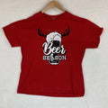 Gildan Beer Season XL Red T-shirt Short Sleeve Unisex Used Very good Condition