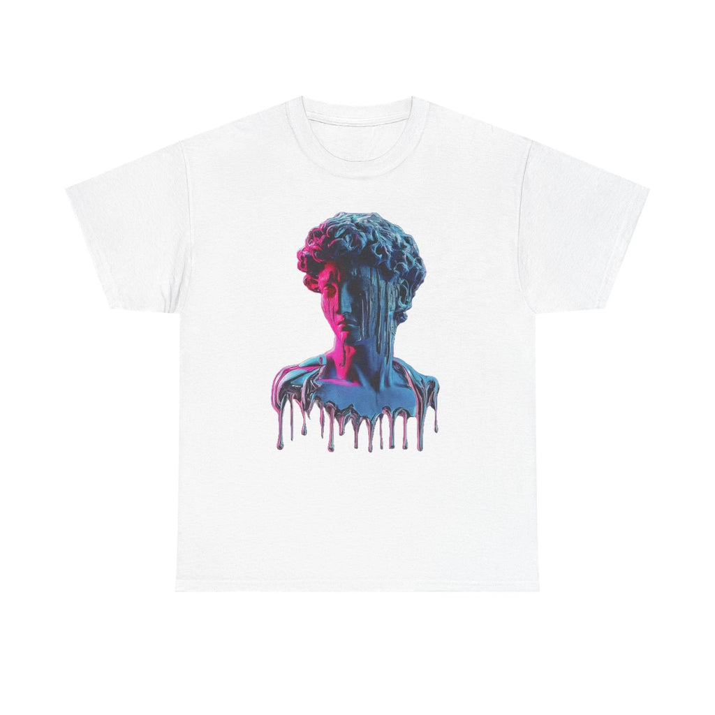 Vaporwave Statue Head T-Shirt - Retro Aesthetic Tee, Unisex Graphic Top, 90s