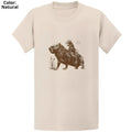 Gildan 5000 Cowboy Capybara Vintage T-Shirt - Funny Western Rodent Gift Tee