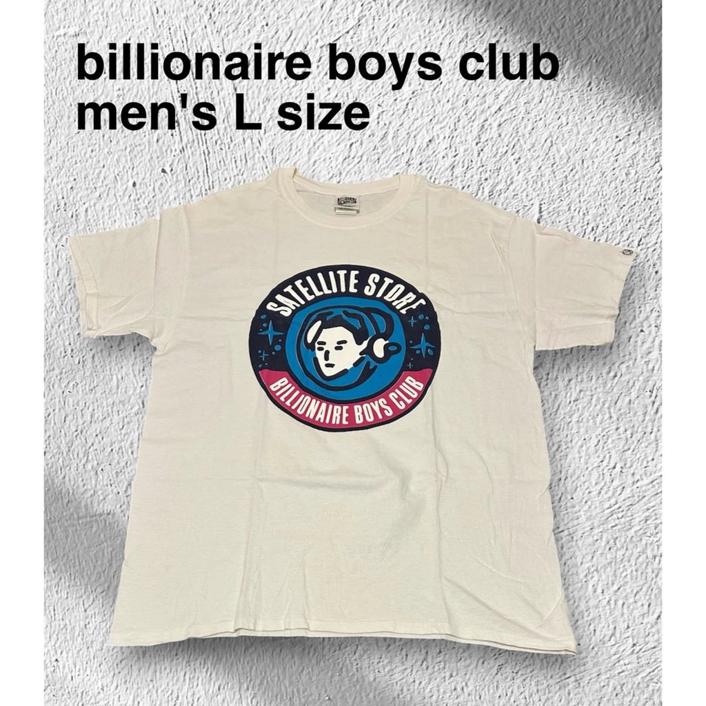 Billionaire Boys Club Men's White T-Shirt Logo Creative Fit Used