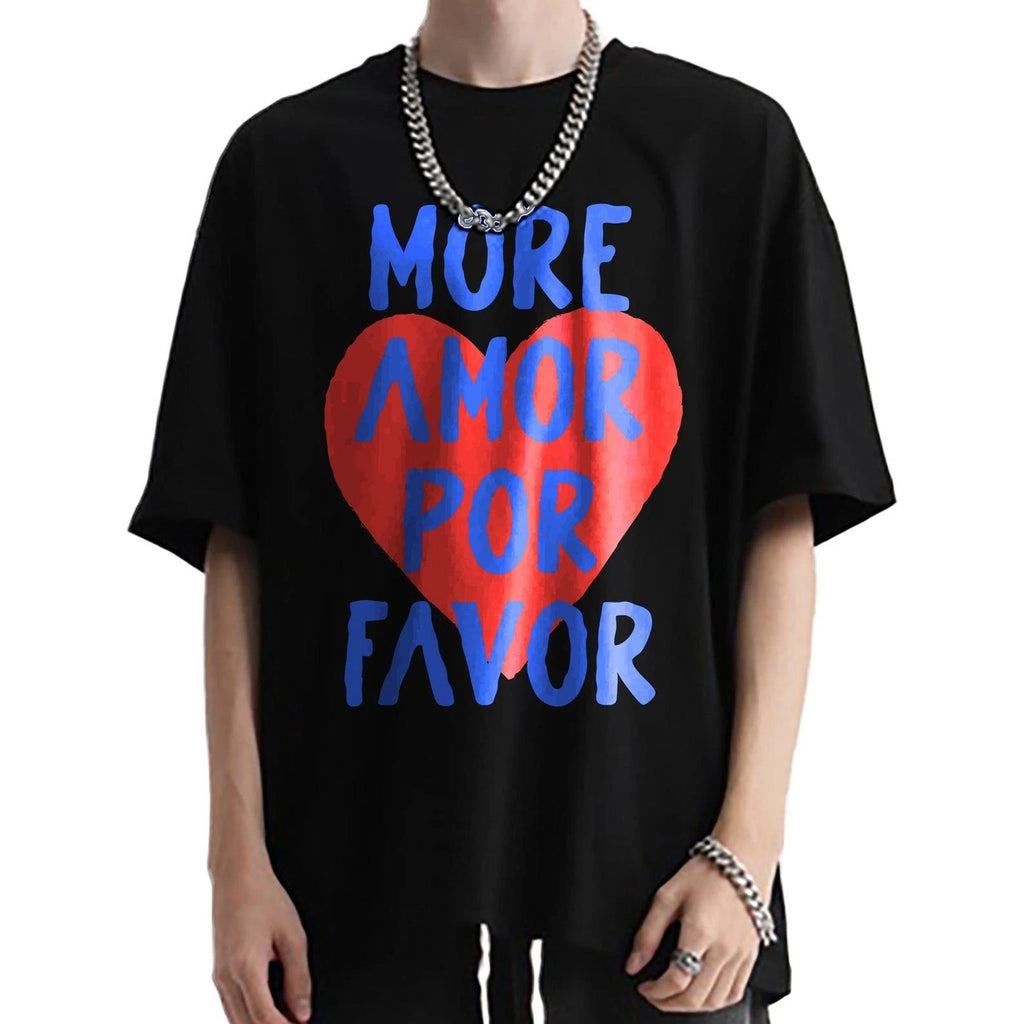 More Amor Por Favor T Shirt Viral Spanish Quote Graphic Tee Preppy Trendy Street