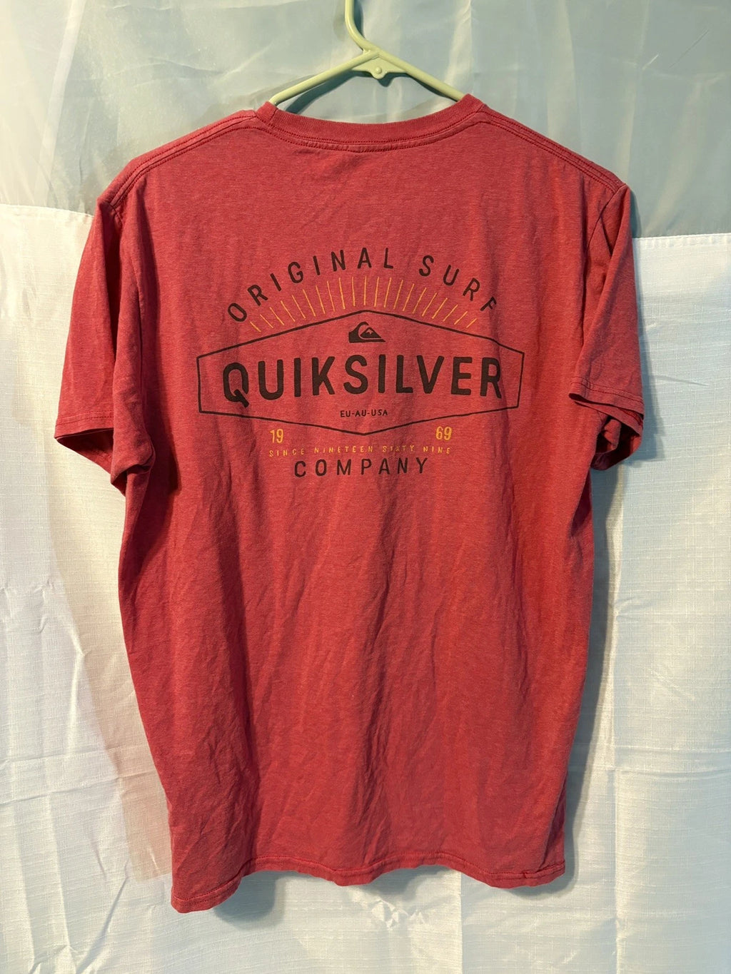 Quiksilver Shirt Mens med Red Beach Casual Comfort Stylish Outdoor Regular Fit