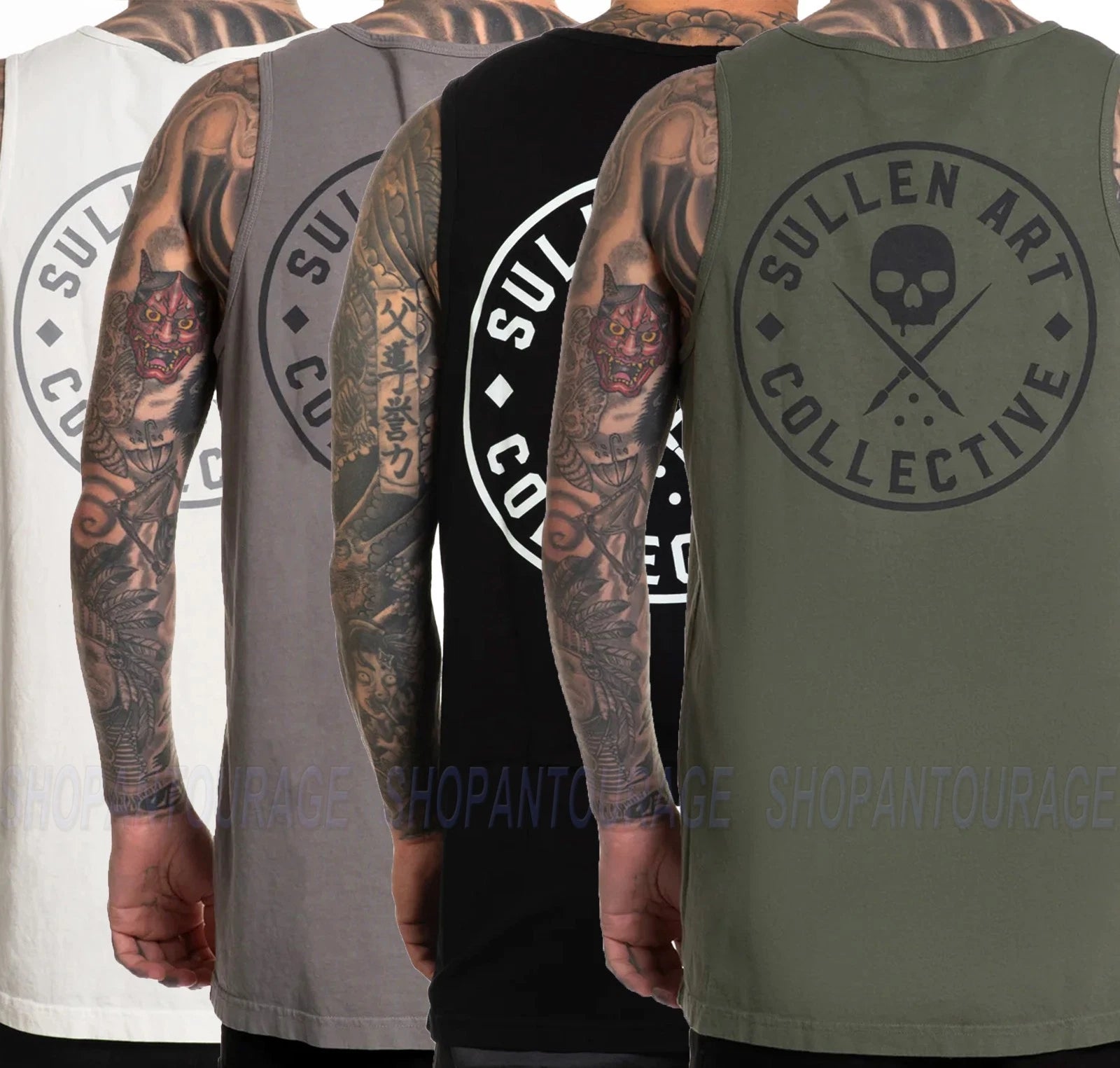 Sullen Ever Premium SCM5398 Graphic Tattoo Sleeveless Men`s Tank Top | 3 Colors