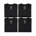 True Classic - Crew Neck - Short Sleeve T-Shirt - Black - X-Large - 4 Pack