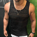 Men Lace Shirt Stylish Breathable Vest For Summer Casual Wear Recommended HLF