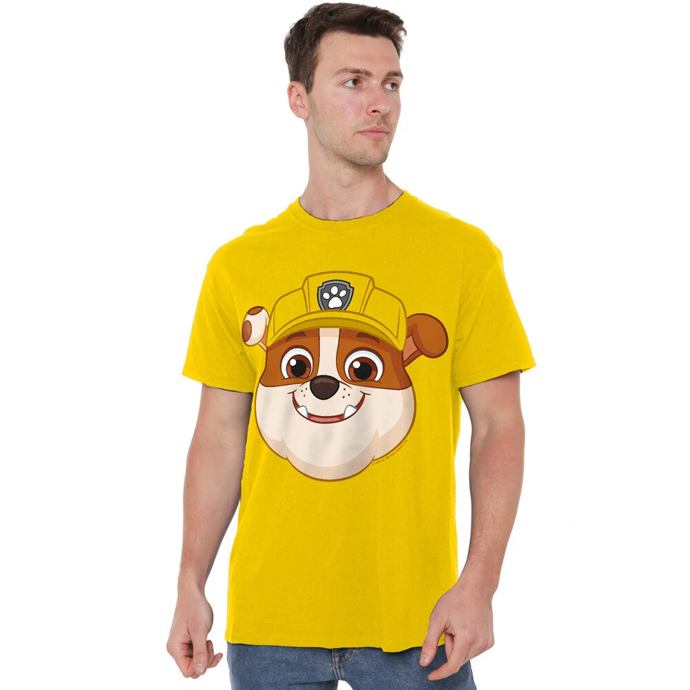Cotton Soul Paw Patrolrubble Grin Unisex Adult T Shirt, Yellow