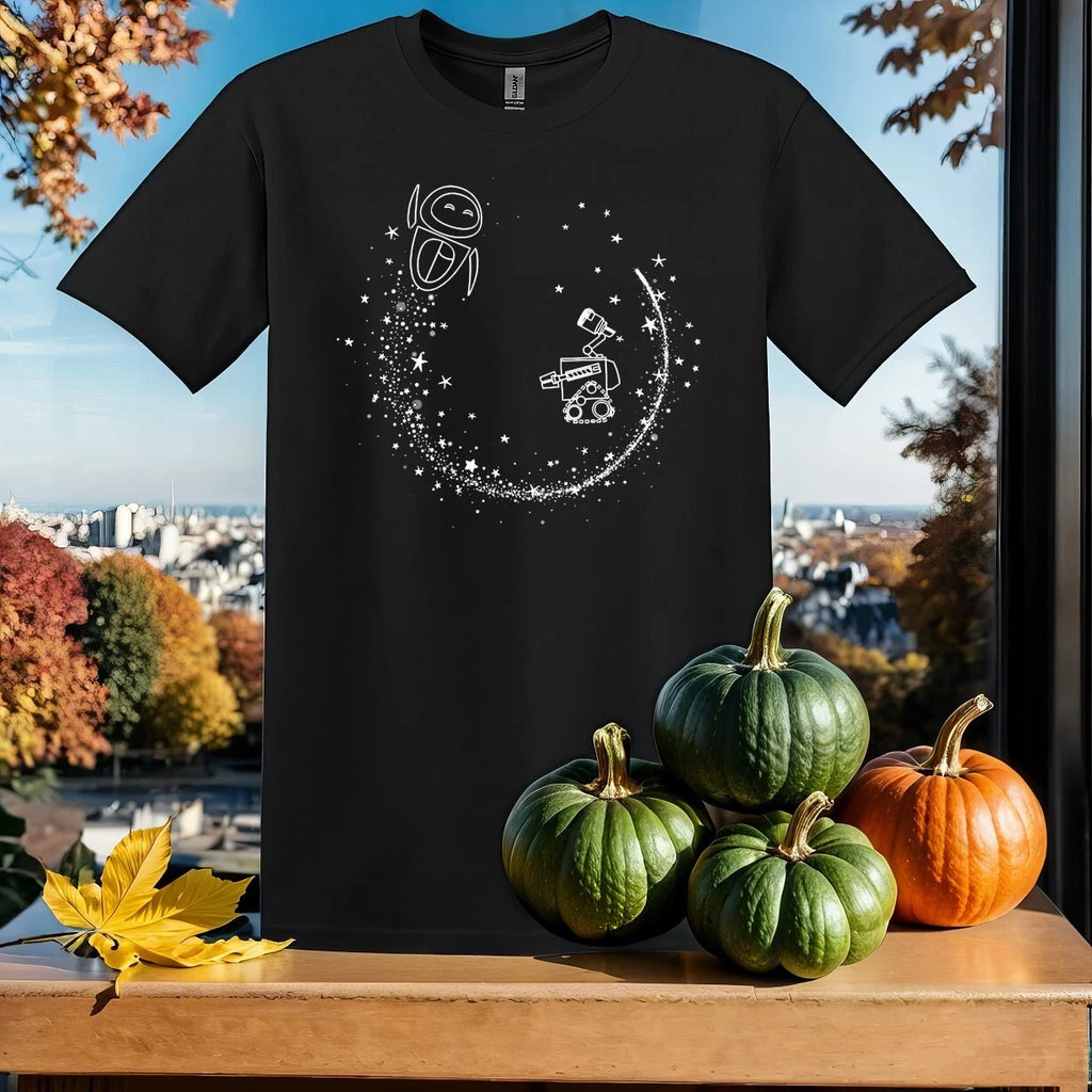 Celestial Dance Wall-E and Eve T-shirt T shirt Men Women Unisex Tshirt SY40