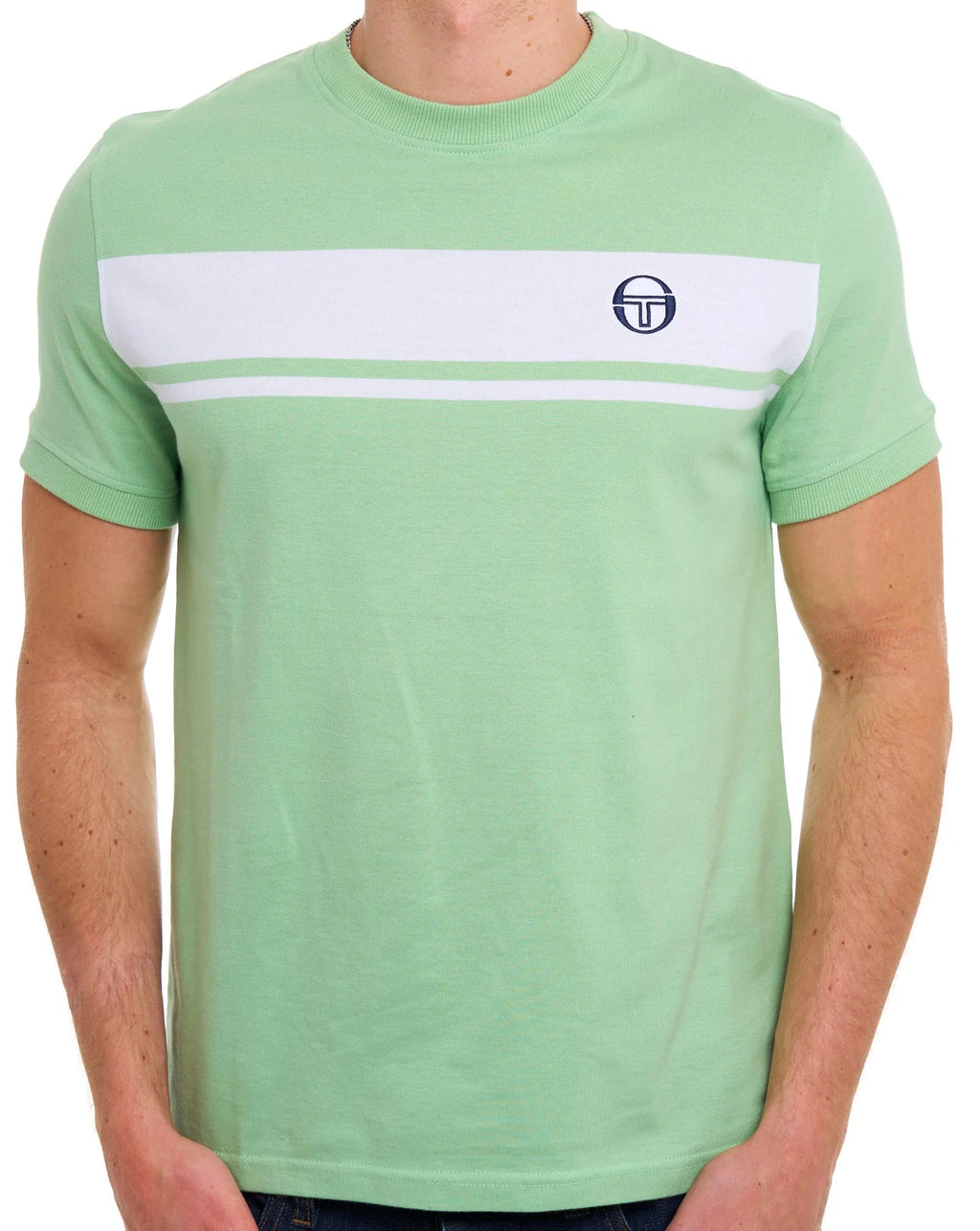 Sergio Tacchini Masters T Shirt Soft Green White