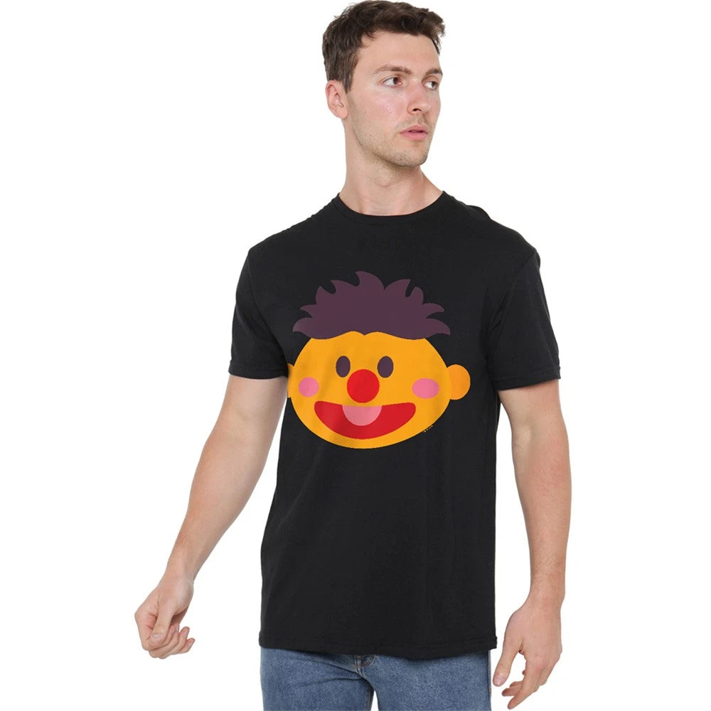 Sesame Street Ernie Kawaii Face T-Shirt S-5XL, Black