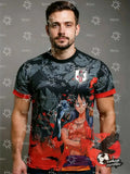One Piece LUFFY Football T-Shirts Polyester Breathable Quick Dry Football Jersey