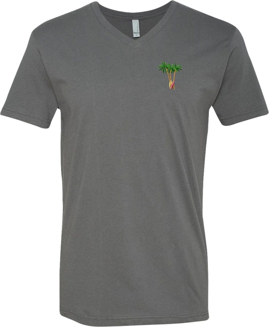 Buy Cool Shirts Palm Tree Patch Pocket Print V-Neck Shirt