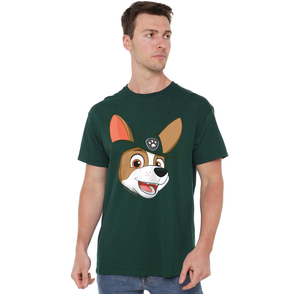 Cotton Soul Paw Patroltracker Grin Unisex Adult T Shirt, Hunter Green
