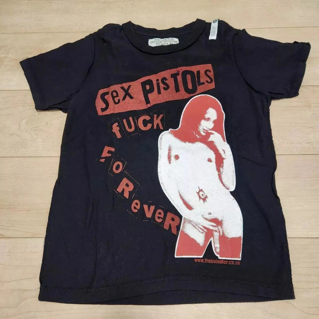 90s Sex Pistols Band Rare design black T shirt short sleeve tee reprint M455