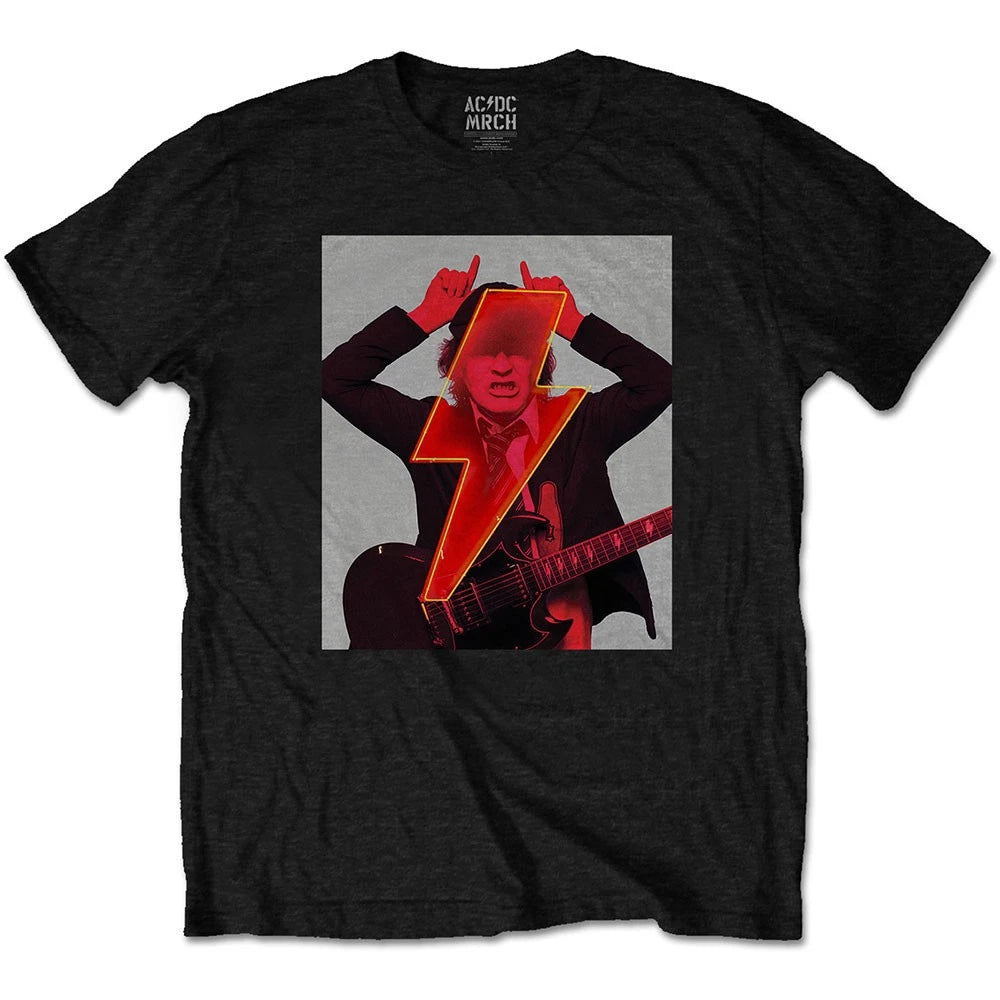 AC/DC Angus Finger Horns Power Up Official Tee T-Shirt Mens Unisex