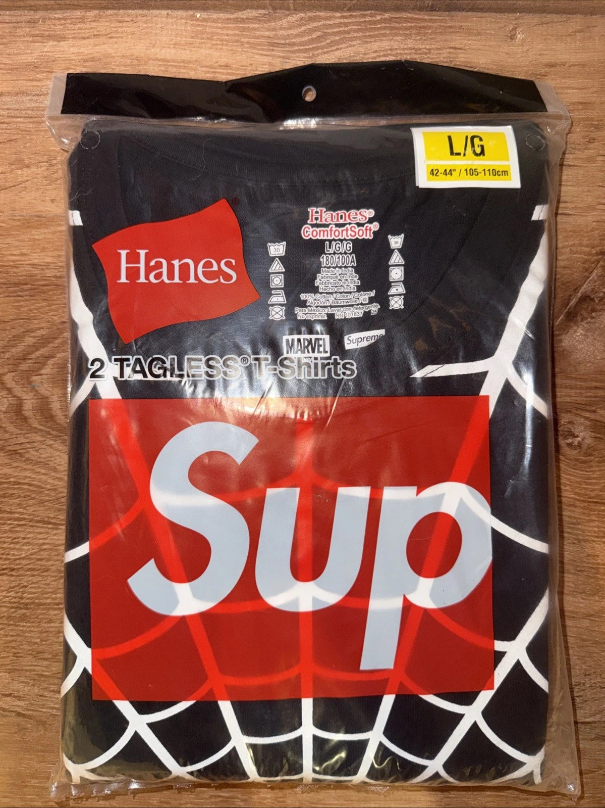 Supreme Hanes Spider-Man Tagless Tees (2 Pack) NWT | Black Size Men’s L