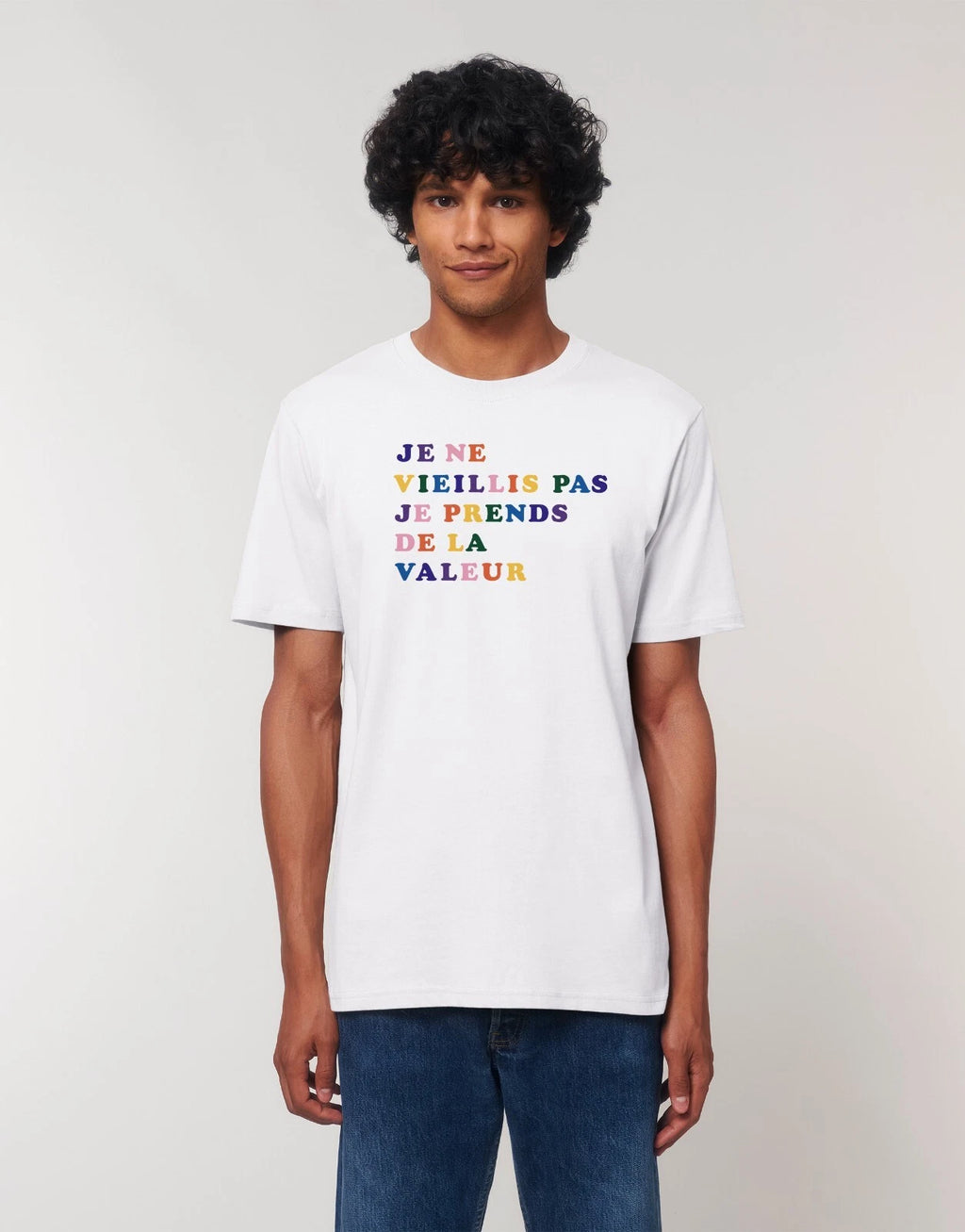 White Men's Short Sleeve T-Shirt, I Don't Age I Take VA