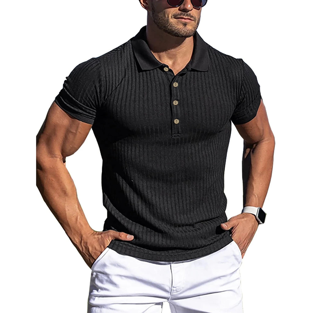 Men Muscle Shirt Slim Fitting Trendy Work Shirt For Gym Recommended↑