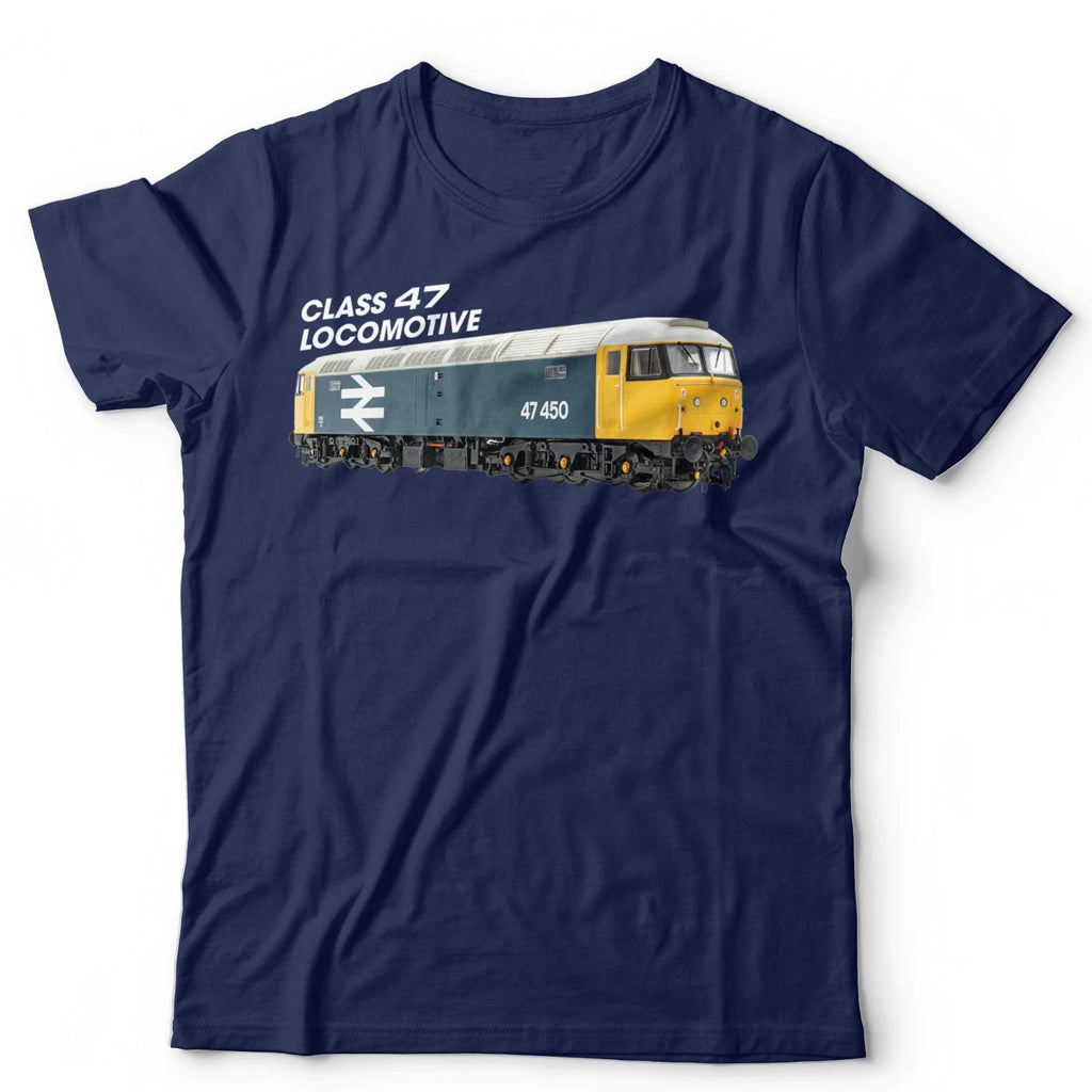 Train T-Shirt Class 47 Locomotive Trainspotter Enthusiast Railfan Unisex & Kids