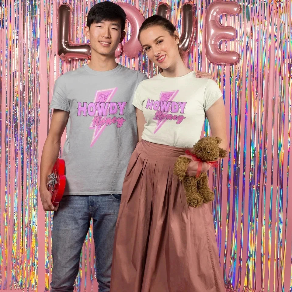Western Style Unisex Round Neck Short Sleeve T-Shirt – Trendy Casual Graphic