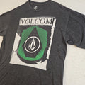 Volcom Stone Big Logo Tee Gray L Y2K Baggy Skate Surf Streetwear Grunge T-Shirt
