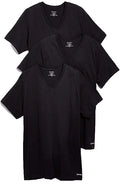 Calvin Klein Men's 3-Pack Cotton V-Neck Classic Slim T-Shirt Black Small