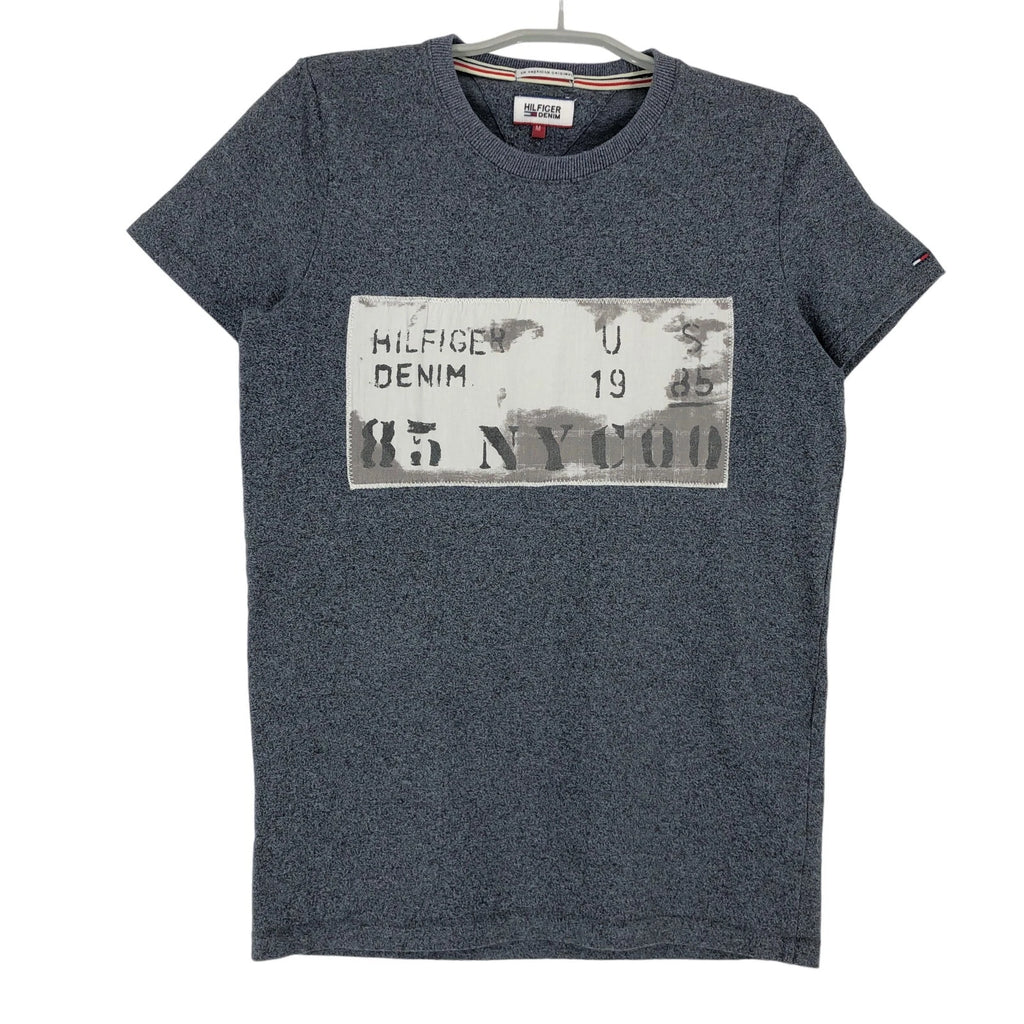 TOMMY HILFIGER Regular Round Neck Blue T-Shirt Men Size M