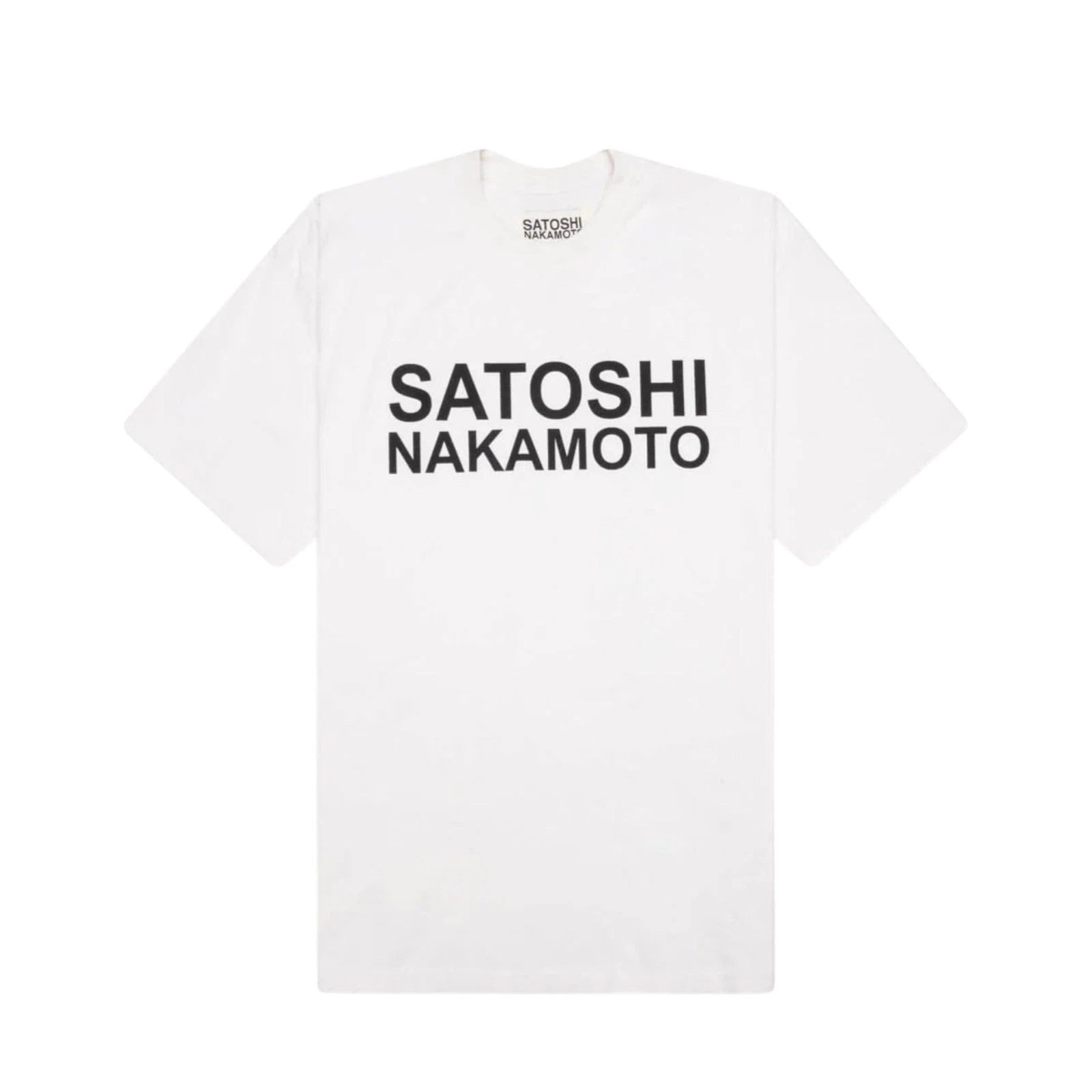 Size M Satoshi Nakamoto Basic Logo Tee "White"