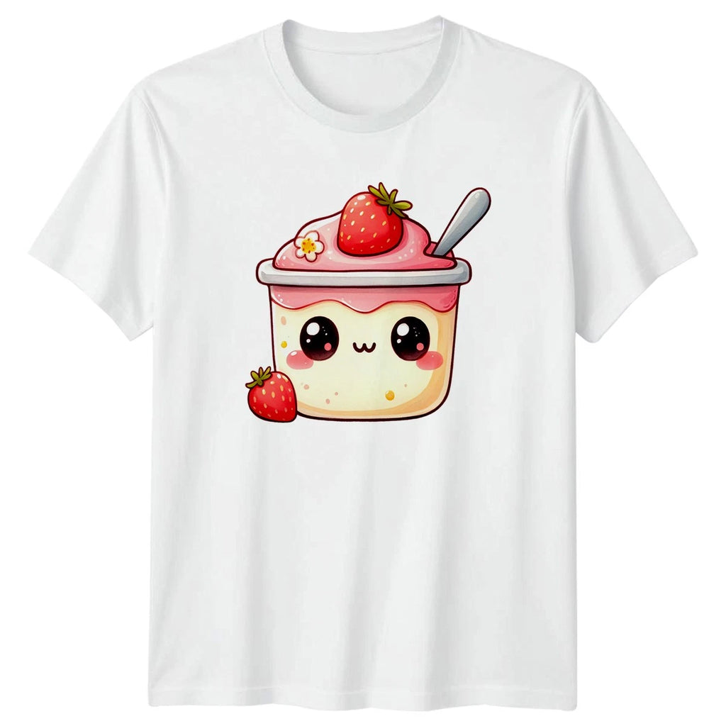 Sweet Strawberry Kawaii Dessert Cup T-Shirt Kawaii Cute Food Birthday Gift