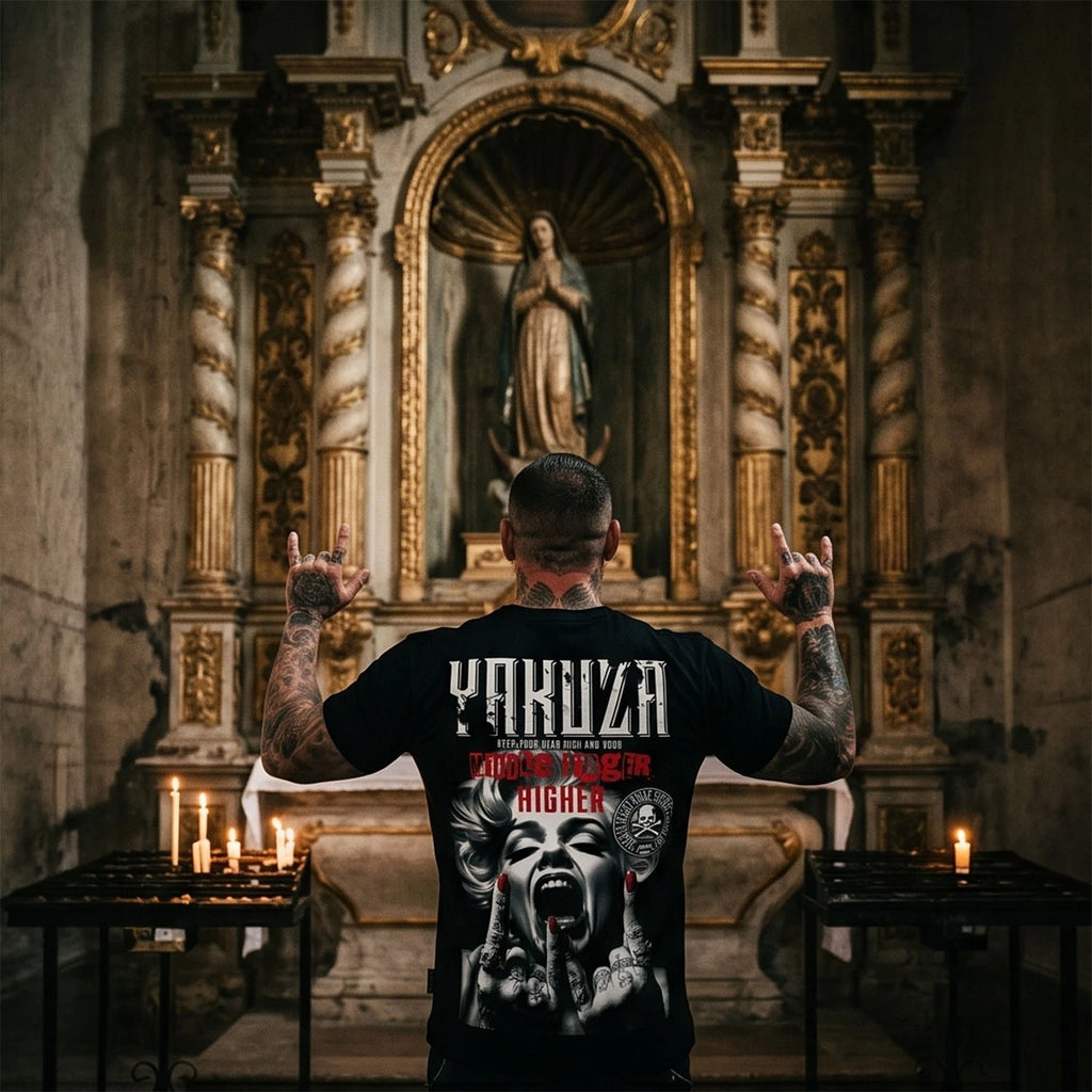New Yakuza Men's Middle Regular T-Shirt - Black