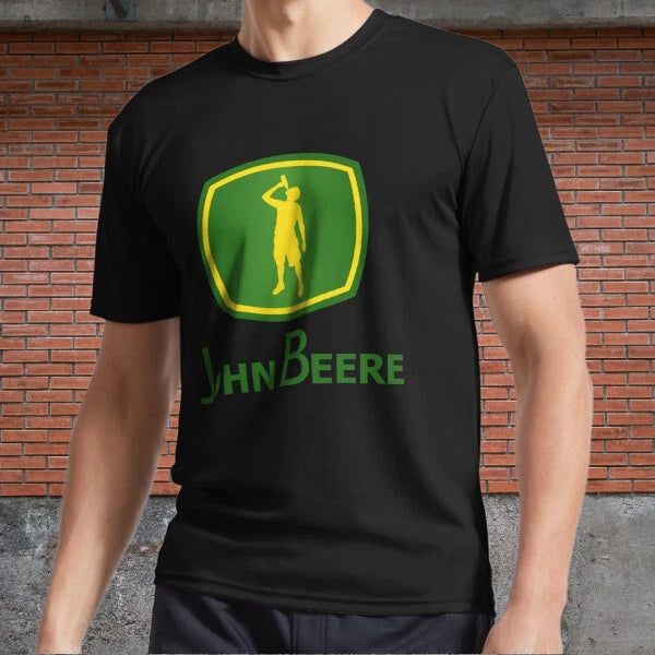 John Beere Funny Beer Lover Camping Gift Logo Men's T-Shirt Funny Size S to 5XL