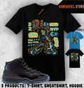 Tee Shirt Matching AJ 11 Gamma Blue 2025 To Match Sneaker MJ Flair 23 T-Shirt