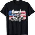 Sprint Car Racing American Flag Patriotic Race Car Driver USA Gift Mens T-Shirt