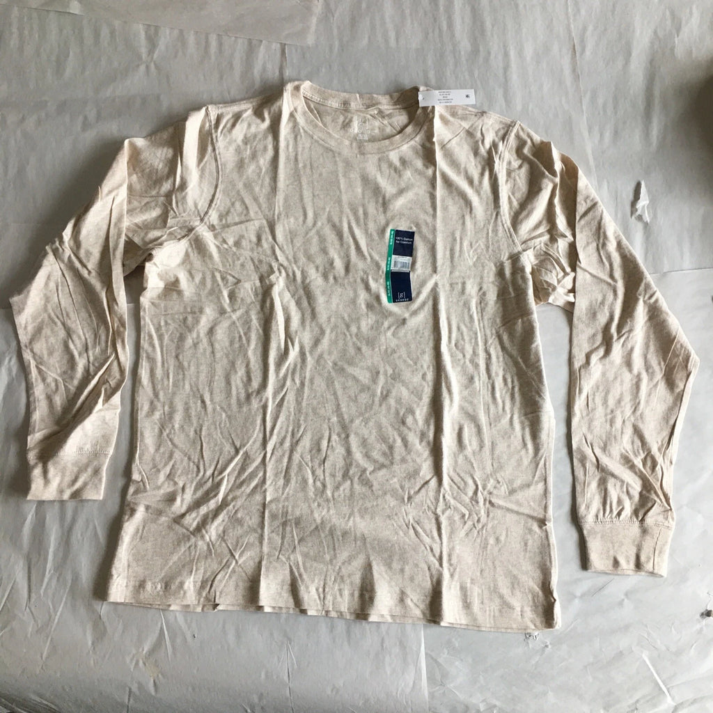 NWT George Crew Neck Long Sleeve T Beige XL