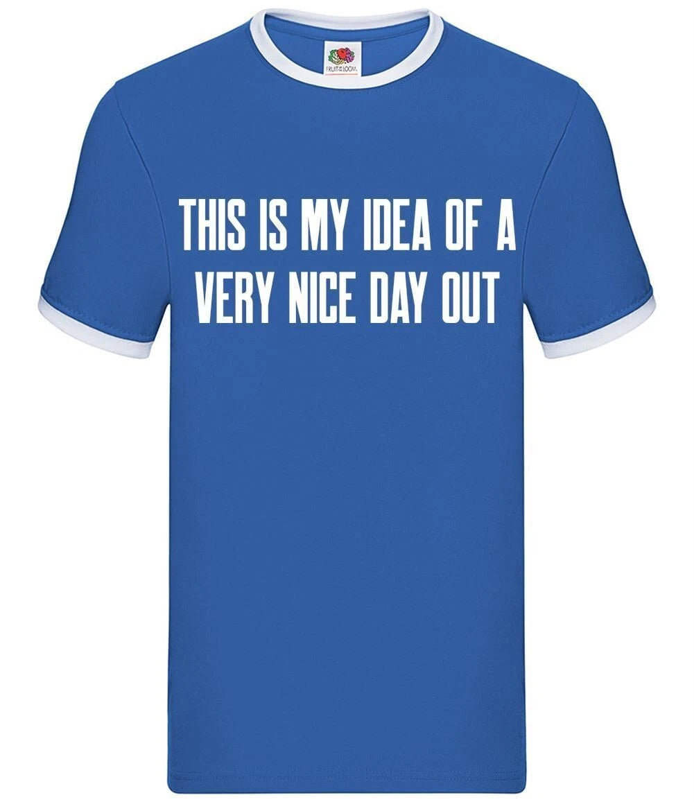 This Is My Idea Of A Very Nice Day Out - Mens Ringer - Barlow Funny Meme