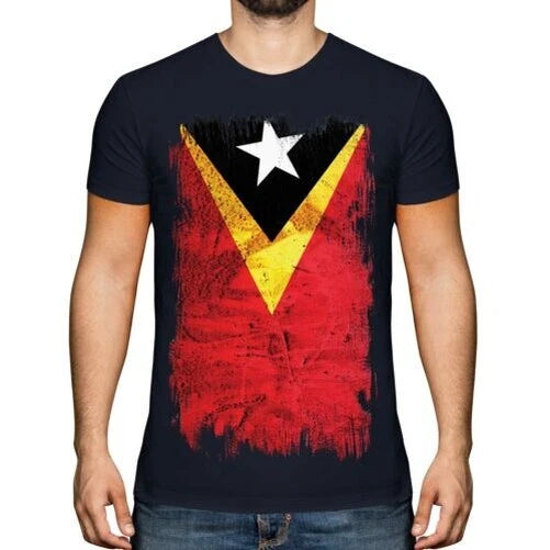 EAST TIMOR GRUNGE FLAG MENS T-SHIRT TEE TOP TIMOR LOROSA'E TIMORESE TIMOR-LESTE
