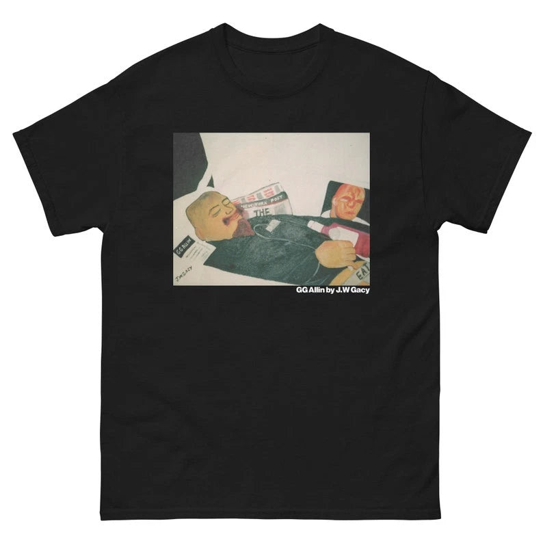 G.G Allin by J.W Gacy T-Shirt Punk, Serial Killer, Crime, Hardcore Music,