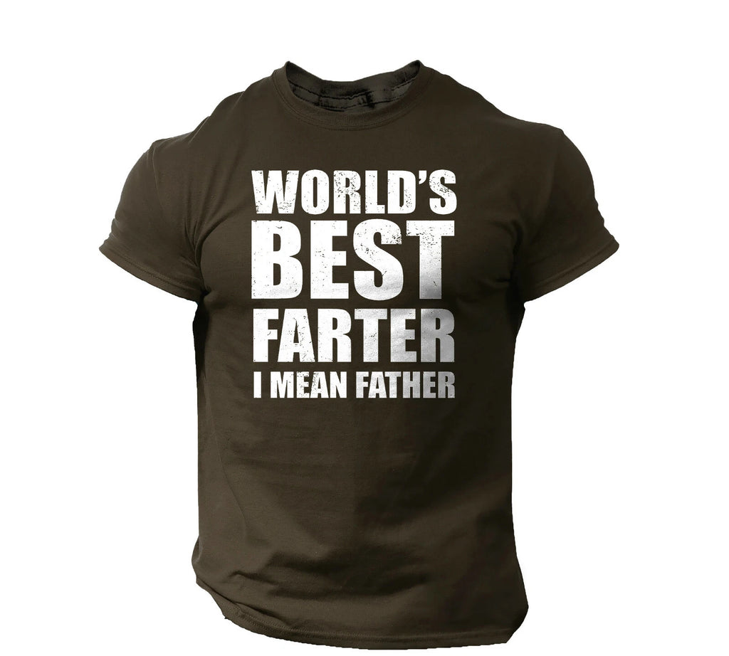 World's Best Farter I Mean Father T shirt Funny Dad Gift Joke