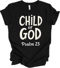 Child of God Psalm 23 Design – Inspirational Faith-Based Minimalist T-shirt