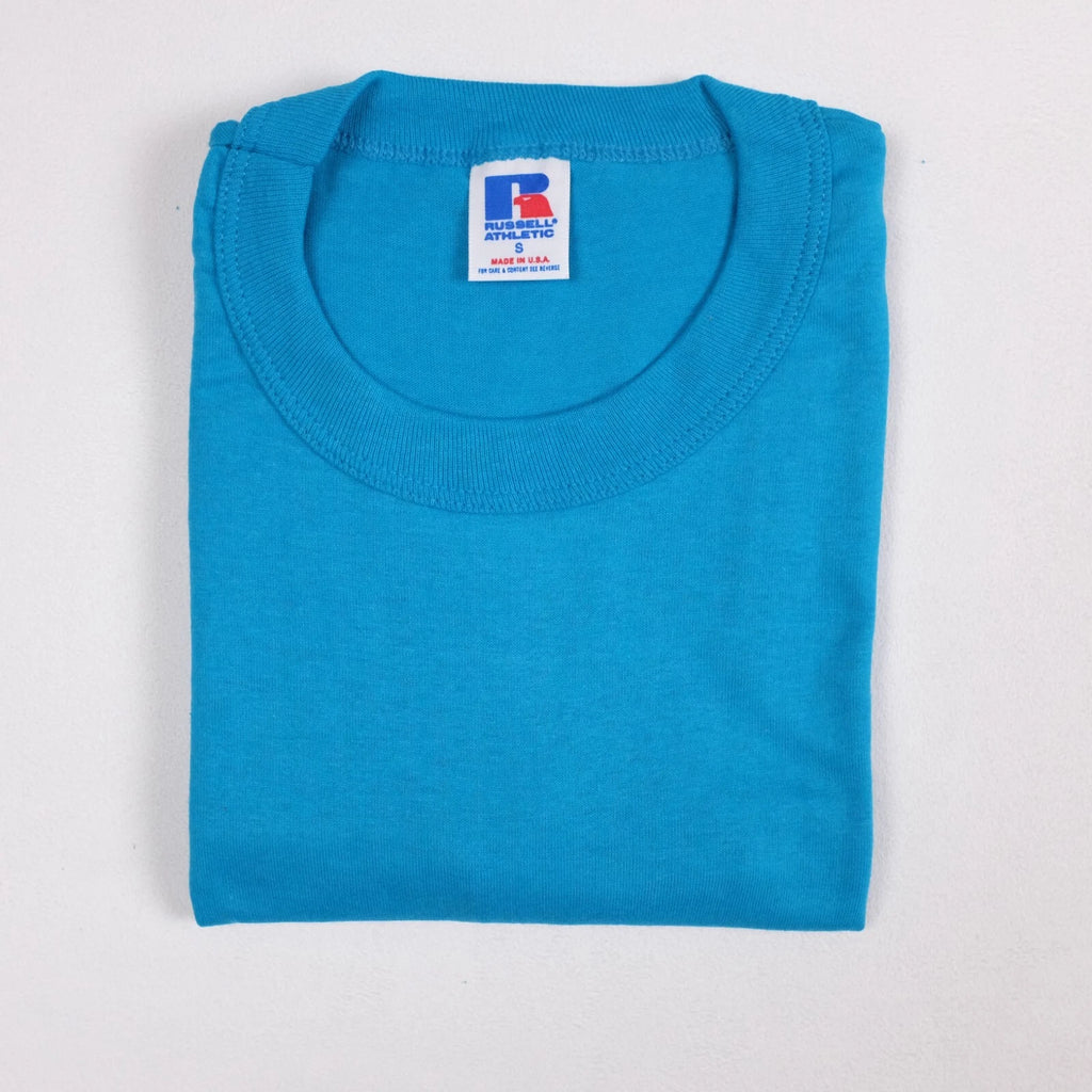 Vintage Russell Athletic Adult S Electric Blue Basic T-Shirt