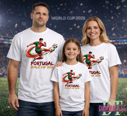 2026 PORTUGAL World Cup 26 Adult Kids T-Shirt Football Soccer T-shirt