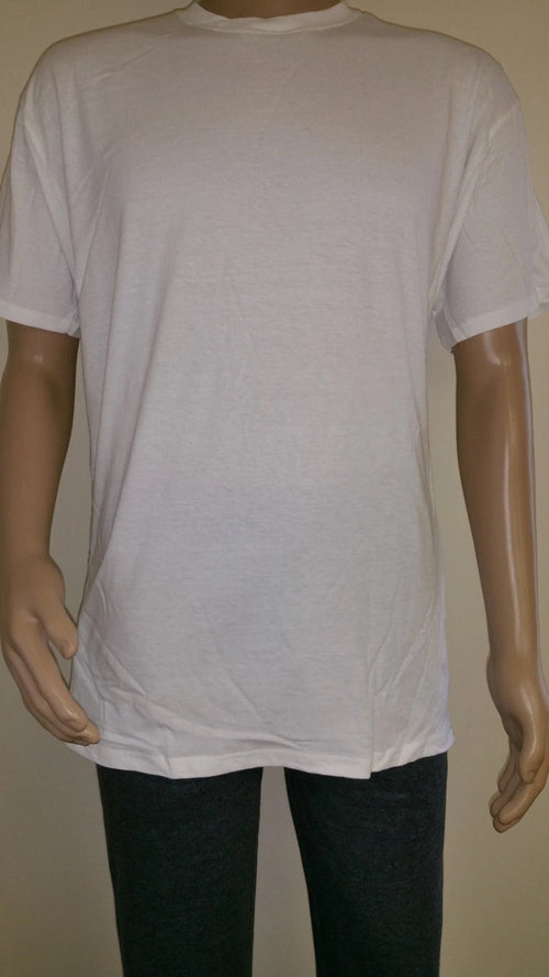 12 Pack Imported 100% Cotton White Short Sleeve Irregular T-Shirt S-2XL