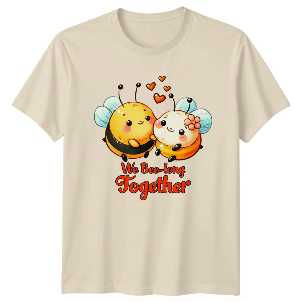 We Bee-Long Together T-Shirt Cute Couple Bees Animal Pun Tee