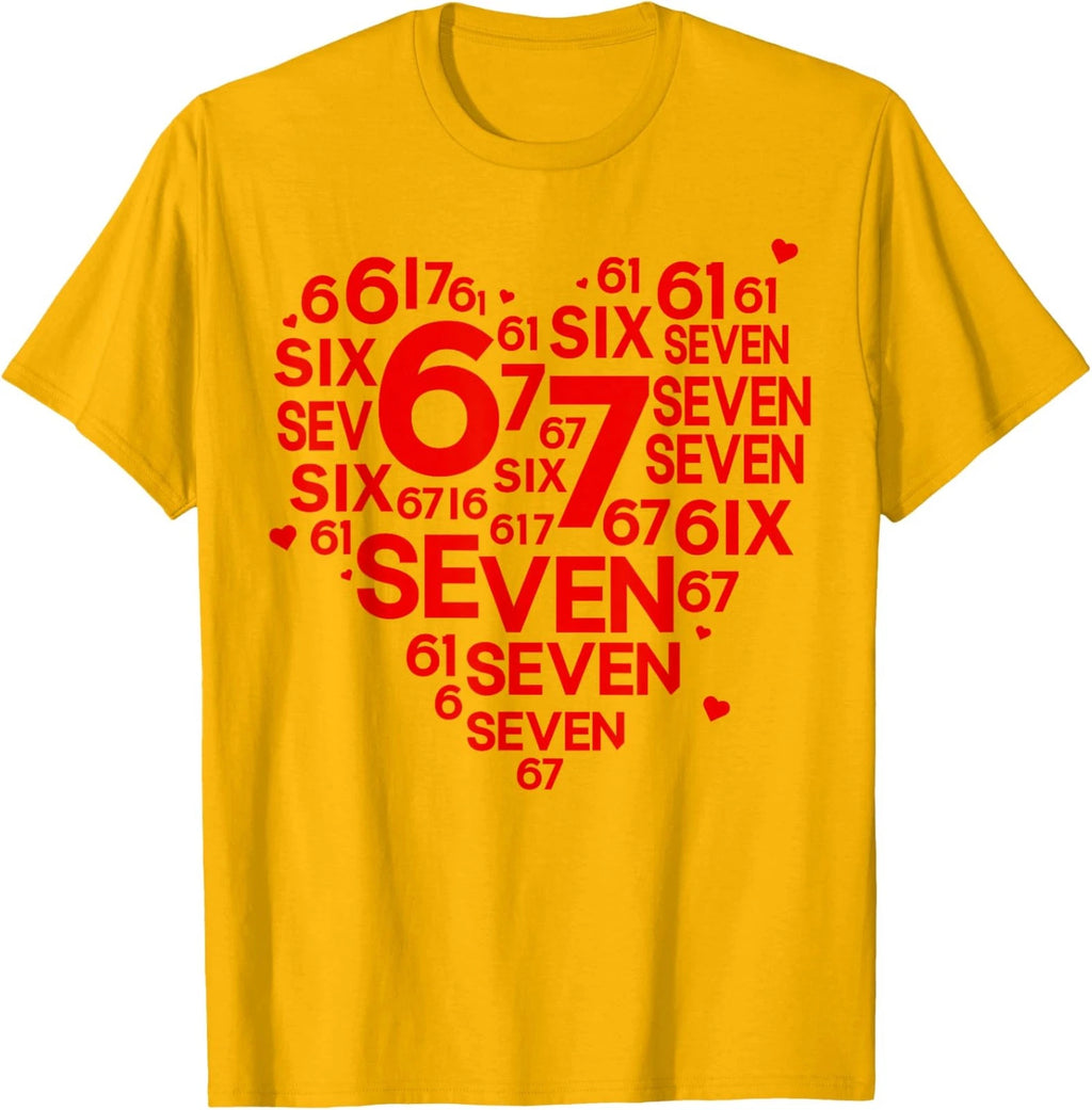 Six Seven Valentine Design Meme Funny Valentine Unisex T-Shirt