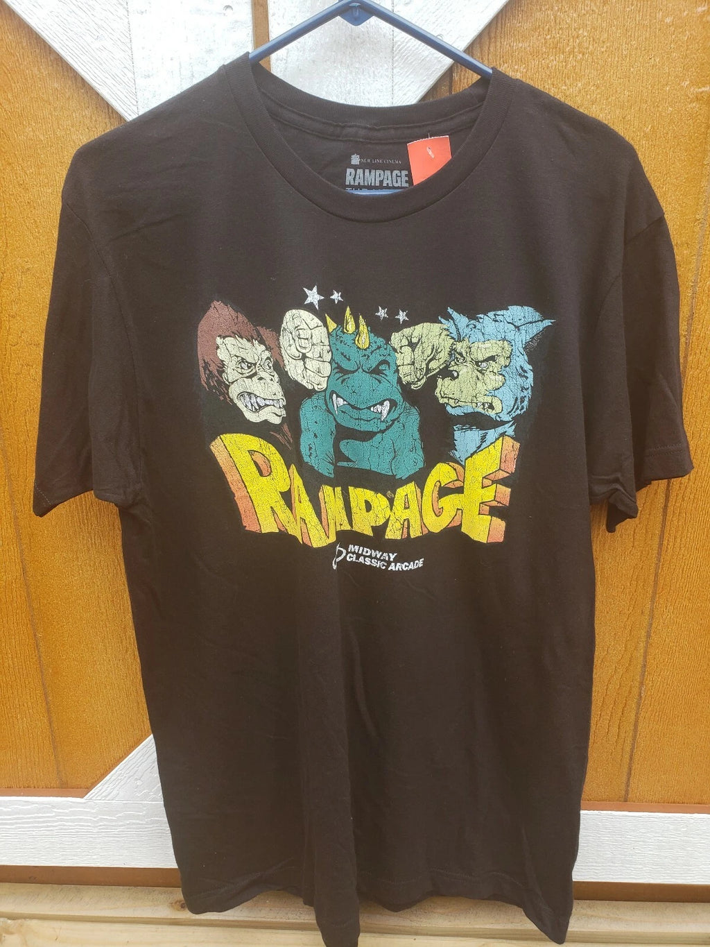 Rampage The Movie Mens T Shirt L Arcade Game 1986 Vintage Soft Cotton Never Worn