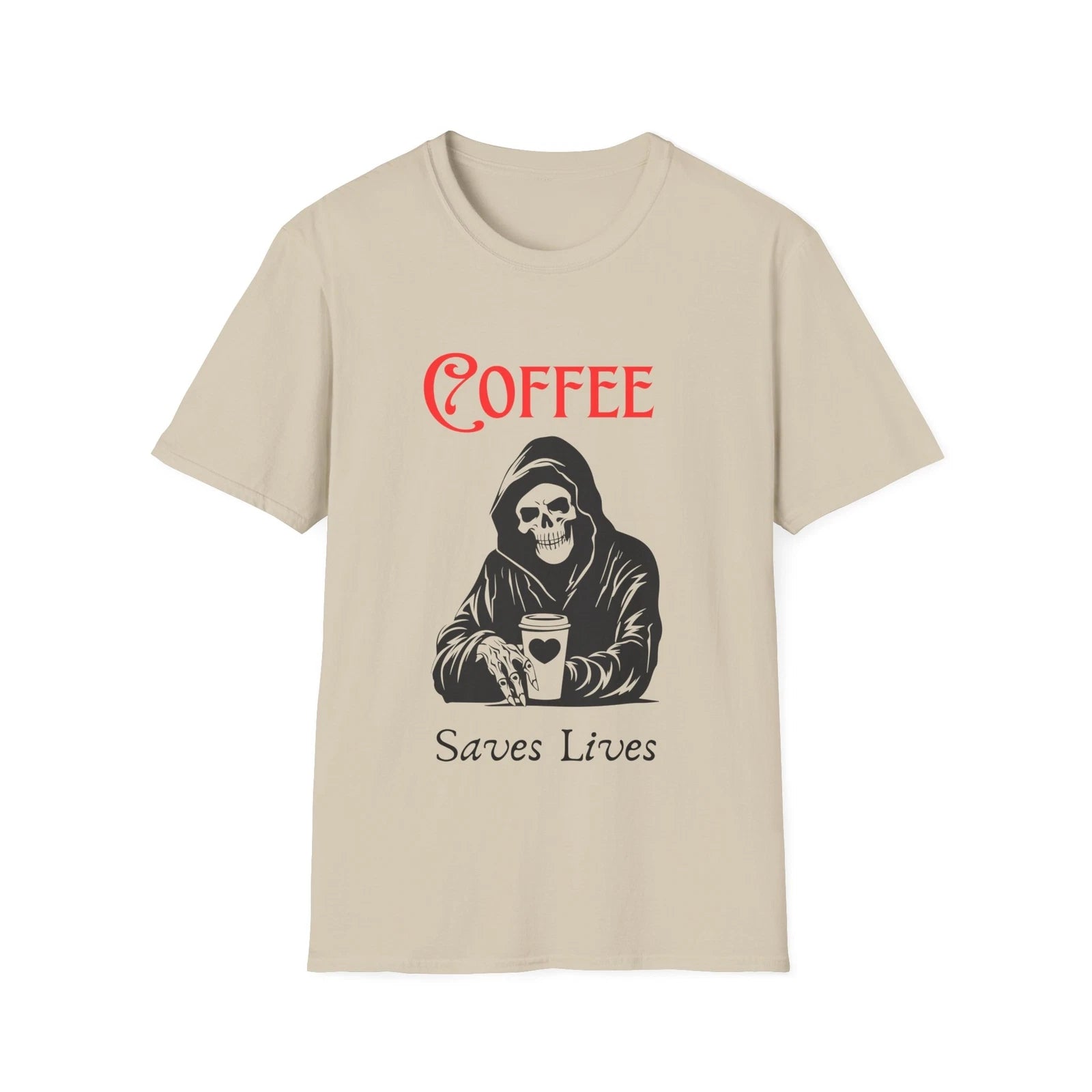 Coffee saves lives T-Shirt, Funny Gift, Caffeine Lover Apparel