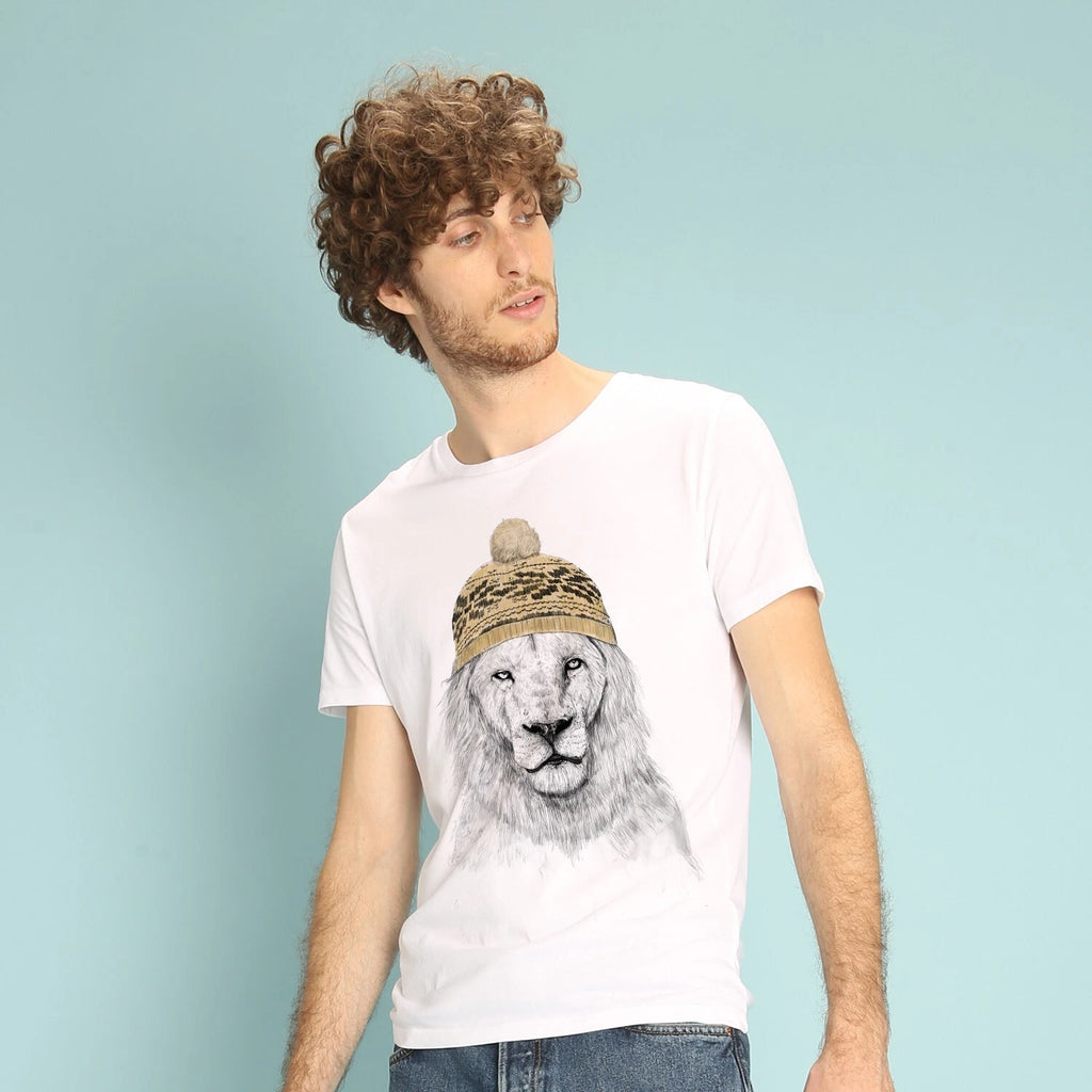 Men's Short Sleeve T-Shirt White, CHRISTMAS CAT